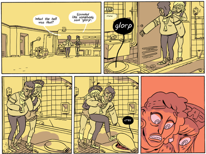 Darla and Cynthia get their first sign that something is seriously wrong in the building.